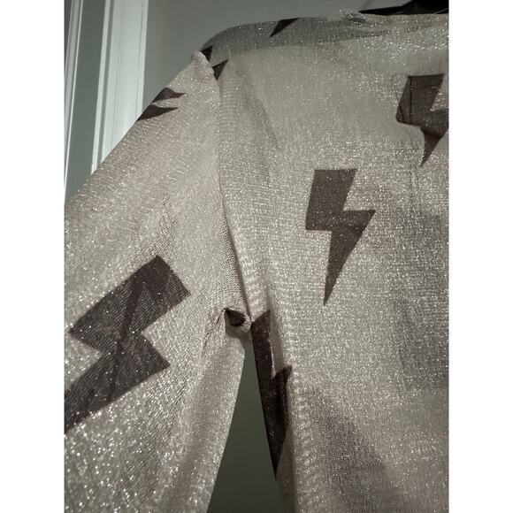 One Teaspoon LIGHTNING PARTY LONGSLEEVE TOP size Medium New - Picture 7 of 8